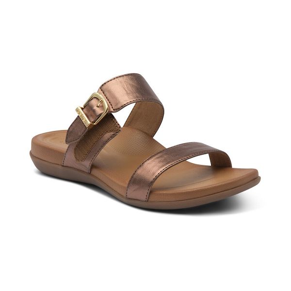 Aetrex Women's Mimi Water-Friendly Sandals Bronze Sandals UK 8344-503